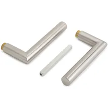 Emuca L-R Türgriff Edelstahl Weiß