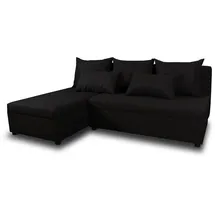 Sofnet Ecksofa Schwarz, Textil, 5-Sitzer, L-Form,Rechteckig, 205x142 cm, Wohnzimmer, Sofas & Couches, Wohnlandschaften, Ecksofas