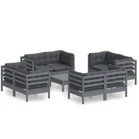 vidaXL 9-tlg Garten-Lounge-Set mit Anthrazit Kissen Kiefernholz Modell 5