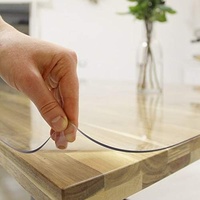 Tischfolie 2mm Transparent Klar Tischdecke Tischschutz Schutzfolie Abwaschbar (100x130cm)