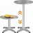 Böttcher-AG Bistrotisch 60 x 115 cm silber höhenverstellbar