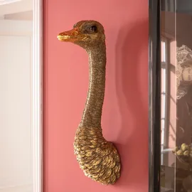 Kare Design Wandschmuck Ostrich Gold 19x72cm