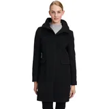 GIL BRET Wollmantel mit Stehkragen in schwarz | Gr. 42