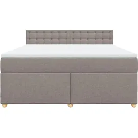 vidaXL Boxspringbett 180 x 200 cm Taupe