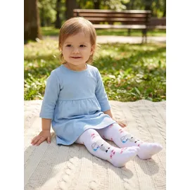 TupTam Strumpfhose Mädchen Bunt Gemustert 6er Pack – Warme Strickstrumpfhosen für Herbst und Winter, Farbe: Farbenmix 7, Größe: 62-74 - 62-74