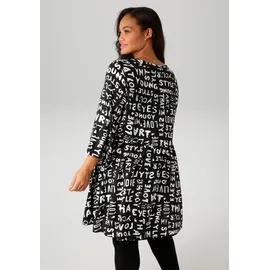 aniston plus Longbluse schwarz/weiß 50