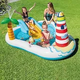 Famanu Planschbecken Kinder - Mit Rutsche und Kletterwand