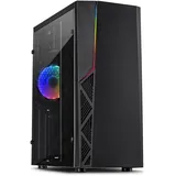 Inter-Tech B-02RGB Gaming Tower ATX/MicroATX Gehäuse Schwarz