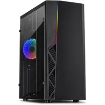 Inter-Tech B-02RGB Gaming Tower ATX/MicroATX Gehäuse Schwarz