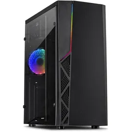 Inter-Tech B-02RGB Gaming Tower ATX/MicroATX Gehäuse Schwarz
