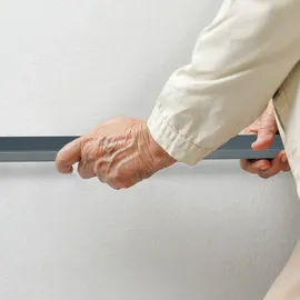 Relaxdays Handlauf eckig, matt, Treppengeländer innen, 150 cm, Treppenhandlauf mit Wandhalterung, modern, anthrazit