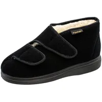 Fischer Schuhe Unisex-Klett-Hausstiefel für Herren, schwarz Gr. 37