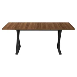 stilvora Esstisch 180 x 75 x 90 cm Walnussfarben/schwarz