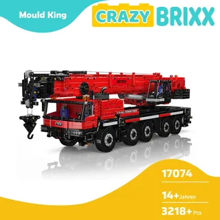 Mould King 17074 Technik Mobilkranwagen Kranwagen Klemmbausteine RC Ferngesteuer