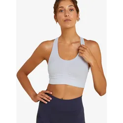 Bustier dynamisches Yoga Damen - hellgrau, blau|grau, XL