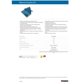 DAHLE 517 Hebel-Schneidemaschine mit manueller Bügelpressung (550 mm bis DIN A3, Schnitthöhe 3,5 mm, Metalltisch) Blau