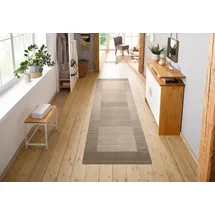 THEKO Wollteppich Gabbeh Super, Handweb, auch als Läufer erhältlich, reine Wolle, rechteckig, Höhe: 9 mm, Schlafzimmer, Wohnzimmer, Esszimmer, auch als Bettumrandung braun rechteckig | 90 cm x 250 cm x 9 mm