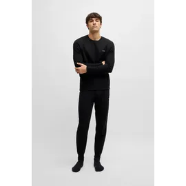 Boss Pyjamahose Waffle Schwarz M