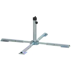 Plattenständer SIENA GARDEN, silber (silberfarben), B:49,7cm H:39cm T:49,7cm, Stahl, Schirmhalterungen, Schirmständer klappbar, verzinkt, für Beton- oder Granitplatten