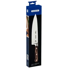 Tramontina CENTURY WOOD Kochmesser, Edelstahl, FSC-zertifiziert, rostfrei, spülmaschinenfest, Küchenmesser, Klinge 20,5 cm