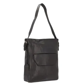 Cowboysbag Brampton Schultertasche Leder 28 cm Laptopfach schwarz