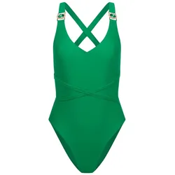 Badeanzug MODA MINX "Amour", Damen, Gr. M, grün, 82% Polyamid, 18% Elasthan, unifarben, feminin, Badeanzüge, im modischen Design