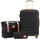 luxuskollektion COOLIFE Koffer-Set 3-tlg. braun/schwarz