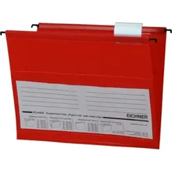 Eichner PVC-Hängemappe Platin Lineseitlich offen, rot