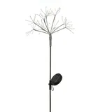 MARELIDA LED Solarstab Feuerwerk Gartendeko Gartenstecker 80cm Lichtsensor weiß