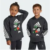 Adidas Disney Micky Maus Sweatshirt carbongrau|WEISS|hellrot 6-9J