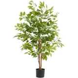 Tectake Künstlicher Ficusbaum Fida, realistische Textur - 120 cm,