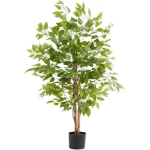 Tectake Künstlicher Ficusbaum Fida, realistische Textur - 120 cm,