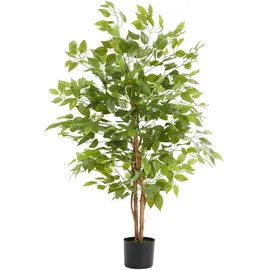 Tectake Künstlicher Ficusbaum Fida, realistische Textur - 120 cm,