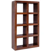 Massivmoebel24 Bücherregal CUBUS 96 x 35 x 174 cm Braun