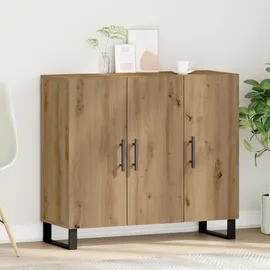 vidaXL Sideboard mit 3 Türen Artisan Eiche 90x34x80 cm Holzwerkstoff