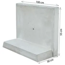 Diephaus L-Stein 55 x 100 x 12 cm grau