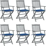 vidaXL Klappbare Gartenstühle 57 x 57 x 91 cm braun 6 St.