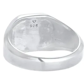 KUZZOI Ring 925 Silber Siegelring in silber, | Gr.: 58