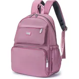 BAGZY 40x30x15cm British Airways Wizzair Reiserucksack Handgepäck Flugzeug, Handgepäck Rucksack 15,6 Zoll Wasserdicht Laptop Rucksack Reiserucksack Handgepäck Flugzeug Daypack, Oxford Rosa