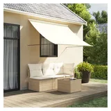 vidaXL Markise Einziehbar Creme 200x150 cm Stoff und Stahl