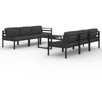 vidaXL Garten-Lounge-Set 7-tlg. Aluminium anthrazit