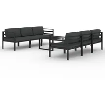 vidaXL Garten-Lounge-Set 7-tlg. Aluminium anthrazit