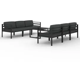 vidaXL Garten-Lounge-Set 7-tlg. Aluminium anthrazit