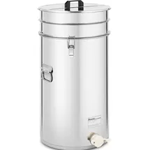 Wiesenfield Honigeimer - 70 L - mit Sieb, Deckel und Quetschhahn Edelstahl