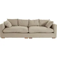 Big-Sofa GUIDO MARIA KRETSCHMER HOME & LIVING "Pantin" Sofas Gr. B/H/T: 266cm x 80cm x 113cm, Struktur, beige (ecru) extra weich und kuschelig, Füllung mit Federn Daunen