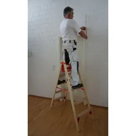 Euroline Holz Comfort-Stufenstehleiter 4 Stufen