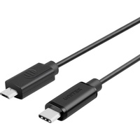UNITEK Y-C473BK USB2.0 Typ-C-zu-Microusb-Kabel (Schnellladung) 1m Schwarz