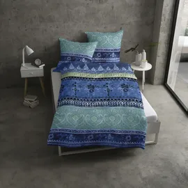 Casatex Indi Biber waterblue 135 x 200 cm + 80 x 80 cm