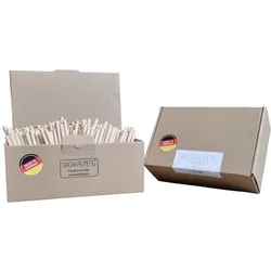 NACHHALMTIG Trinkhalme, Strohhalme, braun, Papier, Made in Germany,  FSC-zertifiziertes Papier, 8 mm x 200 mm, im Karton je 250 Stück, aus eigener Produktion.