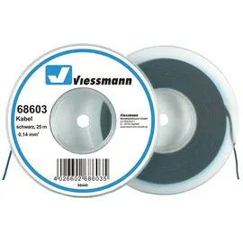 Viessmann Kabel auf Abrollspule 0,14 mm2 Schwarz 25 m
